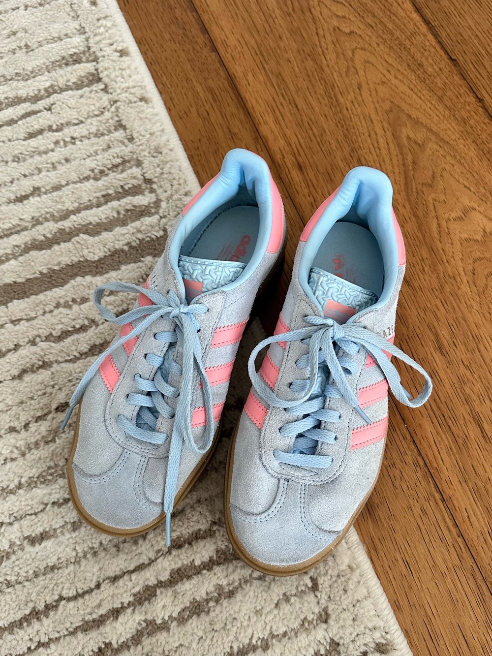Platform Blue & Pink Platform Adidas Gazelles